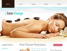 Tablet Screenshot of iknowmassage.com